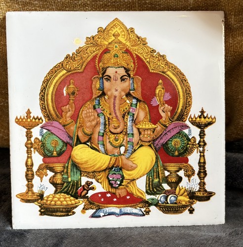 Indian ganesh ceramic - indian, tile
