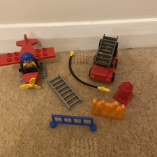 Vintage Lego Duplo Fire Car &