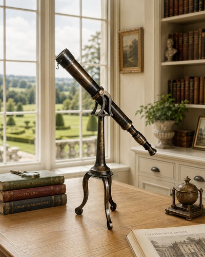 Library telescope solid brass - solid,