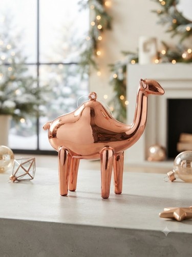 Handblown glass copper camel - handblown,