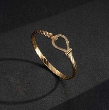 Women 9ct gold loop bracelet - women,