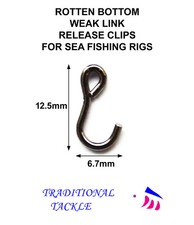 ROTTEN BOTTOM WEAK LINK RELEASE CLIPS  -  SEA FISHING RIG, LEAD WEIGHT