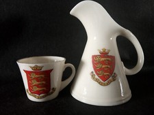Crested China - KING EDWARD I & II Crests - Cup/Jug - Swan Monarch Series .