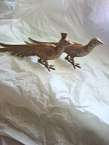 Metal pheasant bird ornament - pheasant,