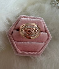 Rosette 14ct rolled rose - rolled, gold