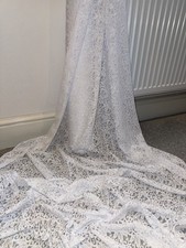 1 Meter White Embroidered