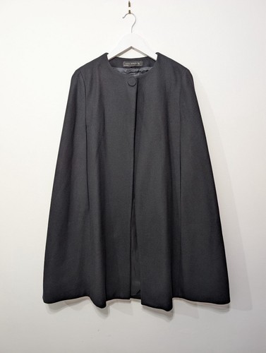 Zara black wool - cape, coat