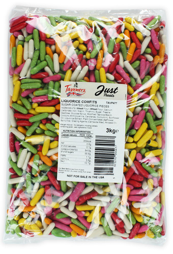 Taveners liquorice comfits - liquorice,