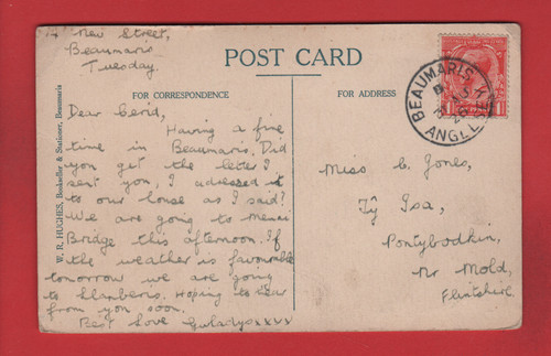 Beaumaris angllsey postmark - beaumaris,