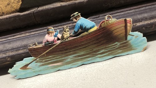 Couple row boat victorian - couple, on