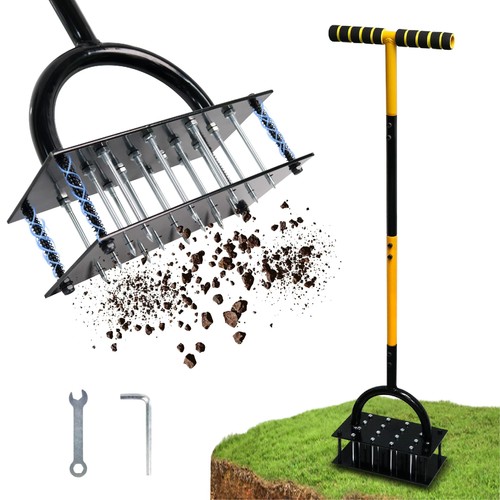 Manual lawn aerator tool - lawn,
