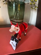 Cow Parade "Santa Cow" Ceramic