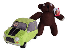 Mr Bean Soft Toy Set Teddy Bear Plush & Mini Cooper Car Soft Toy (No Sound)