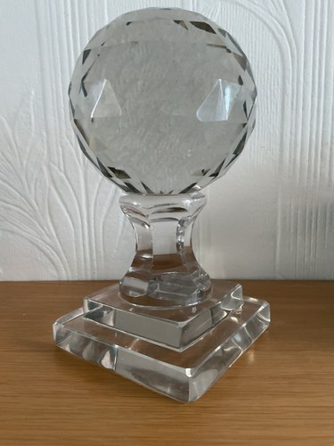 Clear faceted crystal ball - crystal,