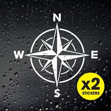 Compass Campervan Sticker x 2