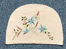 Vintage Embroidered Linen Pot Cover