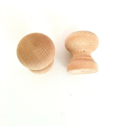 Beech wooden knobs - 10,