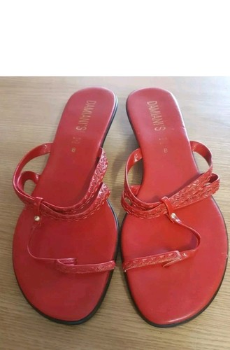 Damiani flat red strappy - damiani's,