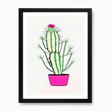 Easter Cactus Minimal Line