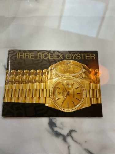 Ihre rolex oyster - oyster, booklet