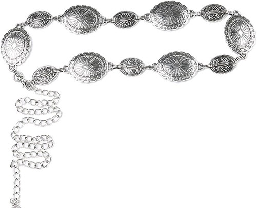 Belt western metal concho - metal,