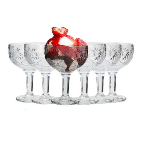 Ice cream dessert bowls glass - cream,