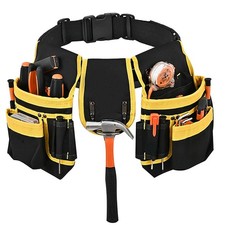 Tool Belts for Men,Tool Belt Pouch,26-Pockets Heavy Duty Padded Tools