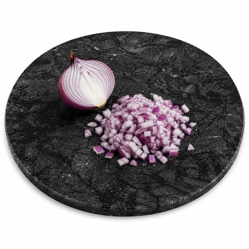 Black marble chopping board - black,