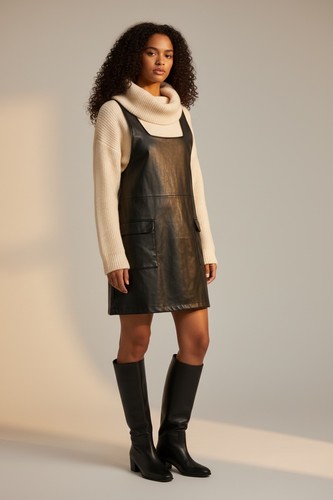 Zara black faux leather - black,