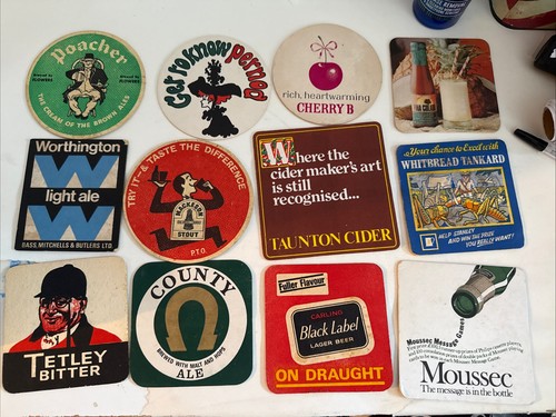 Vintage beer mats job lot - lot, nut