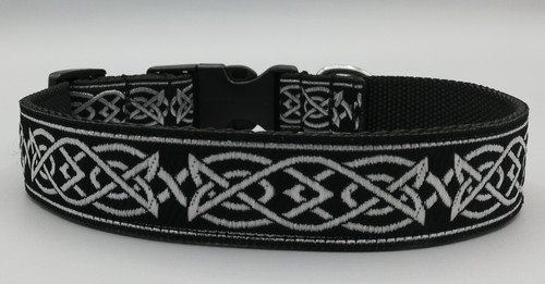 Black silver celtic design - silver,