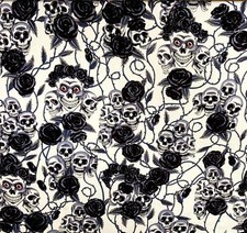 Skulls  Black Roses 100%