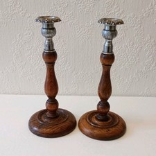 Pair of Vintage Wooden 10"