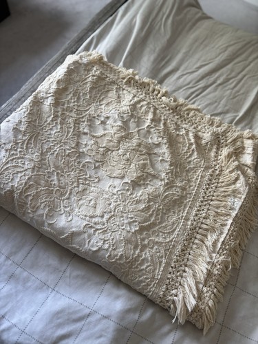 Vintage chenille floral cotton - chenille,