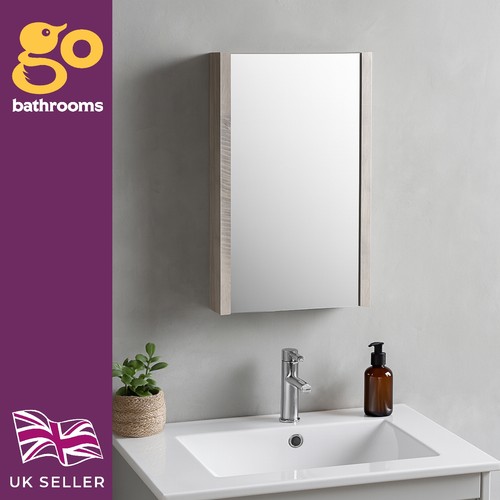 Wooden bathroom mirror - mirror, cabinet
