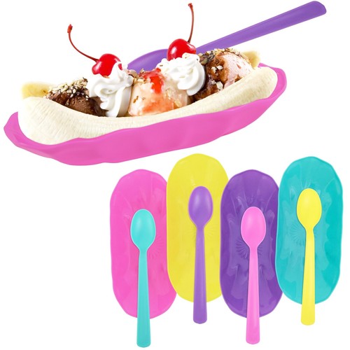 Set reusable banana split - of,