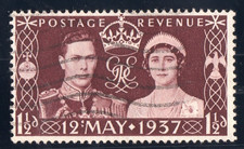 1937 kgvi coronation - 1937, 1½d