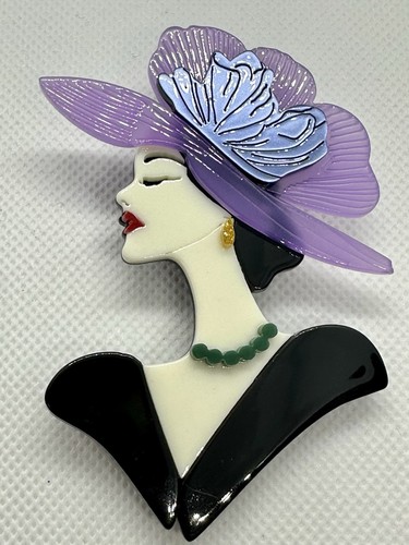 Statement piece acrylic brooch - statement,