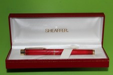 Vintage Boxed Pink/Crimson GT Sheaffer Targa Fountain Pen 14ct Gold Sheaffer Nib