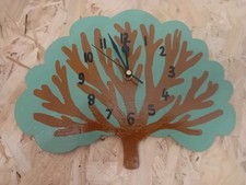 Tree Clock Hand Painted With