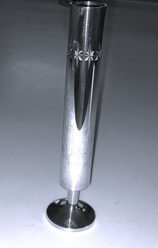 Vintage silver plate bud - silver,