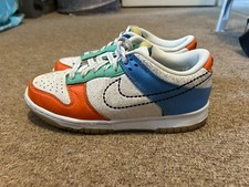 Nike Dunk Low Nike 101 GS Size UK 4.5 White Safety Orange Trainers (DX3363-100)