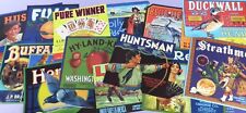 Original Vintage c1920s,30s,40s, 50s Unused Pictorial Crate Labels - CHOOSE