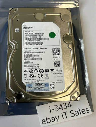 Hpe 6tb sas enterprise - 3.5”,
