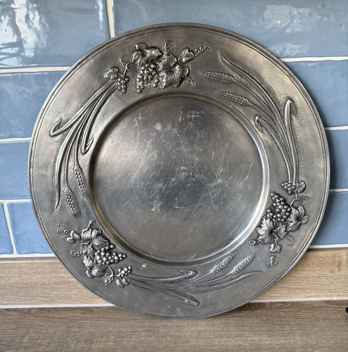 Valpeltro italian pewter plate - valpeltro,