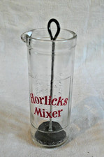 Horlicks Mixer Jar Bottle with Red Writing and Measure with Plunger Hot Drinks