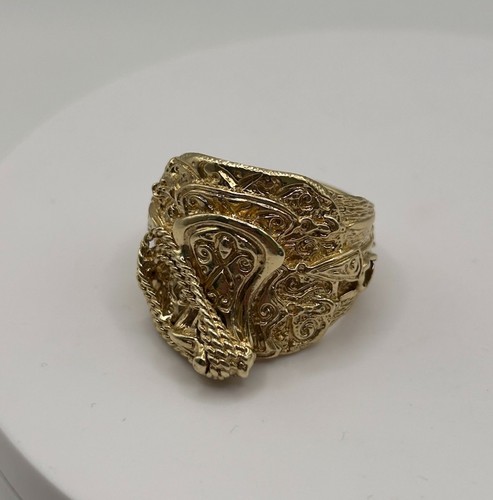 Saddle ring 9ct - , gold