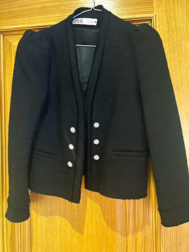 Zara women black boucle - zara,