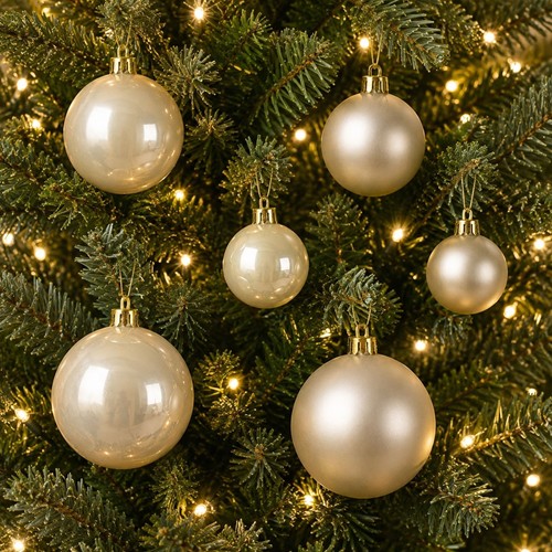 Pearl gold baubles - 60,