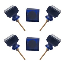 Deep Blue Resin Cabinet Knobs